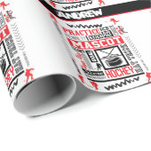 Boys Hockey Terminology Personalized Cadeaupapier (Rol Hoek)