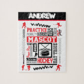 Boys Hockey Terminology Personalized Legpuzzel (Verticaal)