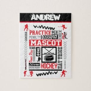 Boys Hockey Terminology Personalized Legpuzzel