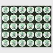 Boys Hockey Terminology Personalized Neon Green Cadeaupapier (Vlak)