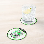 Boys Hockey Terminology Personalized Neon Green Kartonnen Onderzetters (Insitu)