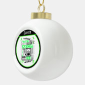 Boys Hockey Terminology Personalized Neon Green Keramische Bal Ornament (Rechts)