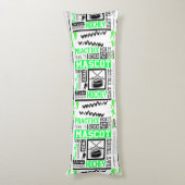 Boys Hockey Terminology Personalized Neon Green Lichaamskussen (Achterkant (Verticaal))