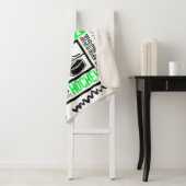 Boys Hockey Terminology Personalized Neon Green Sherpa Deken (In situ)