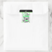 Boys Hockey Terminology Personalized Neon Green Vierkante Sticker (Tas)