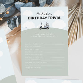 Boys' Hole-In-One Golf 1st Birthday Trivia