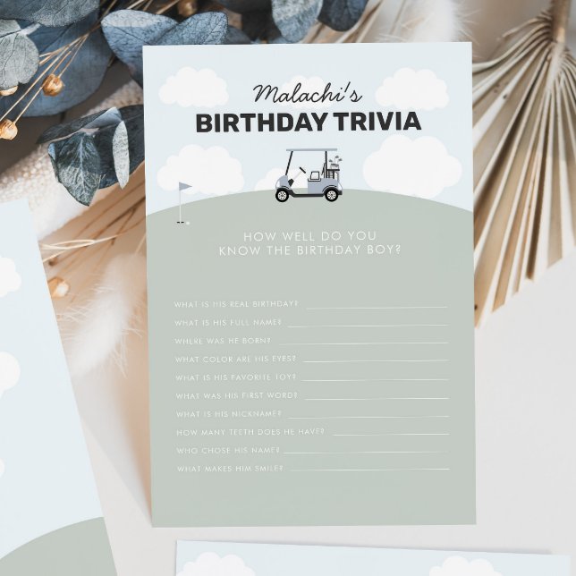 Boys' Hole-In-One Golf 1st Birthday Trivia (Creator heeft geüpload)