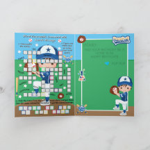Boys Honkbal Geheim Bericht Gelukkige Verjaardag