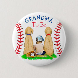 Boy's honkbal thema Baby | Oma wordt Ronde Button 5,7 Cm