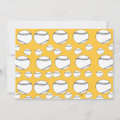 Boy's honkbal verjaardag uitnodiging (Achterkant)