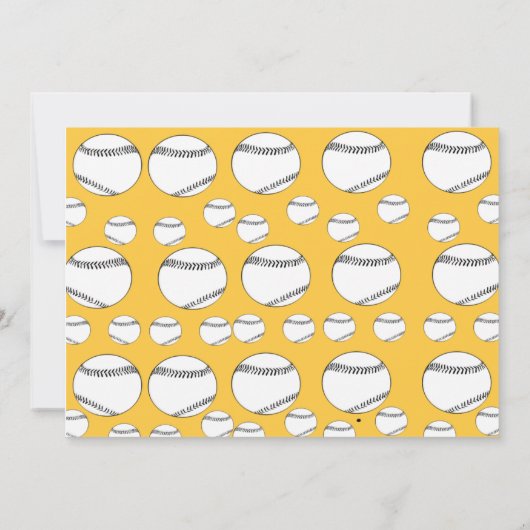 Boy's honkbal verjaardag uitnodiging (Achterkant)