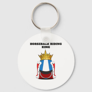 Boys Horseback Riding King Mannen Horse Riding Sleutelhanger