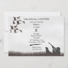 Boys Hunting Invitation Aankondiging