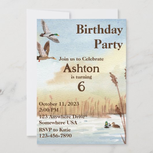 Boys Hunting Invitation Kaart (Voorkant)