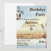 Boys Hunting Invitation Kaart (Voorkant / Achterkant)