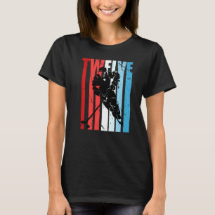 Boys Ice Hockey 12th Birthday Player Motivatie T-shirt