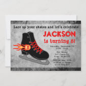 Boy's Ice Schaats Extreme Verjaardag Kaart (Voorkant)