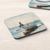 Boys in a Dory (1880) van Winslow Homer Bier Onderzetter (Linkerzijde)