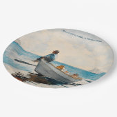 Boys in a Dory (1880) van Winslow Homer Papieren Bordje (Gekanteld)