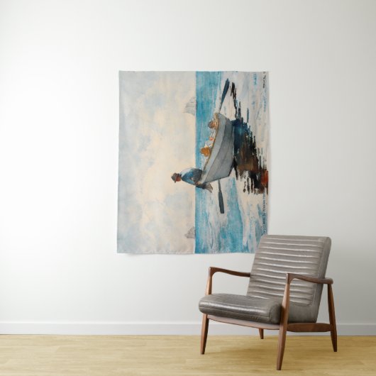 Boys in a Dory (1880) van Winslow Homer Wandkleed (In situ)