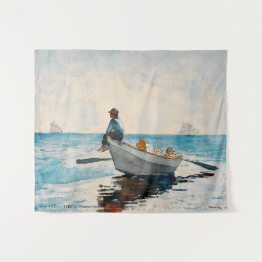 Boys in a Dory (1880) van Winslow Homer Wandkleed (Voorkant (horizontaal))