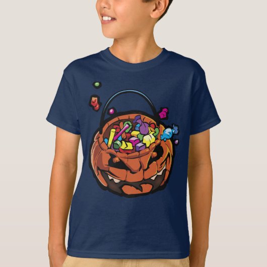 Boys Jack-O-Lantern Halloween graphic tee shirt (Voorkant)