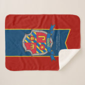Boys James of J naam en betekenis rood blauw Sherpa Deken (Voorkant (horizontaal))