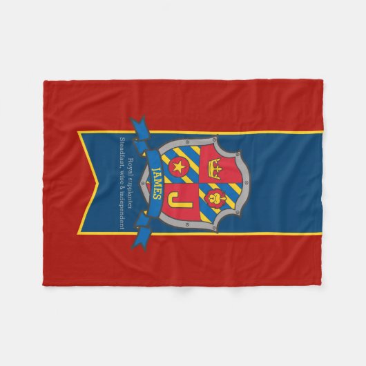 Boys James of J name en deken (Voorkant (Horizontaal))