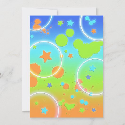 Boys Jump Party Birthday Invitation Blue Sinaasapp Kaart (Achterkant)