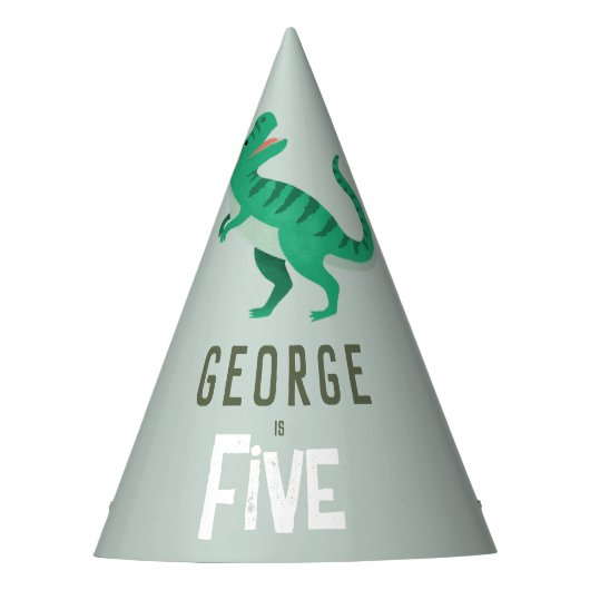 Boys Jungle Dinosaur T-Rex Kids Birthday Feesthoedjes