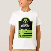 Boys Junior Rugby speelt T-Shirt (Voorkant)