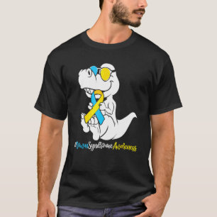 Boys Kinder Down Syndroom T Rex Dinosaur Trisomy T T-shirt