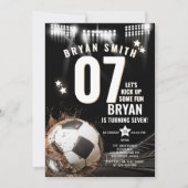 Boy's Let's Kick Up Some Fun Voetbal Verjaardag Kaart (Voorkant)