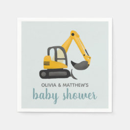 Boys Leuke Digger Baby shower Servet