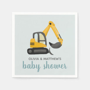 Boys Leuke Digger Baby shower Servet