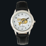 Boy's Leuke Oerwoud Tijger met Naam Kinder Horloge<br><div class="desc">Dit lieve ontwerp is onderdeel van een collectie met leuke doodle tijgers voor jongenskleding en accessoires. Dit kinder horloge heeft een handgetekende slapende oerwouden tijgerkat en kan worden gepersonaliseerd met de naam van uw kind. Perfect voor elk dier liefhebbende kleintje! Bekijk onze winkel voor andere prachtige design.</div>