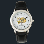 Boy's Leuke Oerwoud Tijger met Naam Kinder Horloge<br><div class="desc">Dit lieve ontwerp is onderdeel van een collectie met leuke doodle tijgers voor jongenskleding en accessoires. Dit kinder horloge heeft een handgetekende slapende oerwouden tijgerkat en kan worden gepersonaliseerd met de naam van uw kind. Perfect voor elk dier liefhebbende kleintje! Bekijk onze winkel voor andere prachtige design.</div>