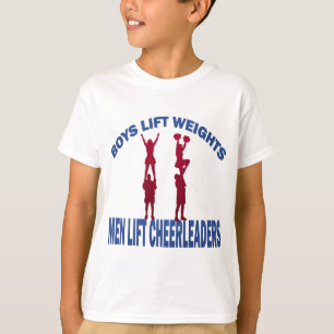 BOYS LIFT WEIGHTS MANNEN LIFT CHEERLEADERS T-SHIRT