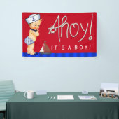Boys Little Sailor Nautisch Baby shower Spandoek (Beurs)