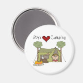 Boys Love Camping Magneet (Voorkant / Achterkant)