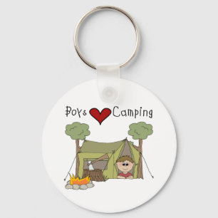 Boys Love Camping Sleutelhanger