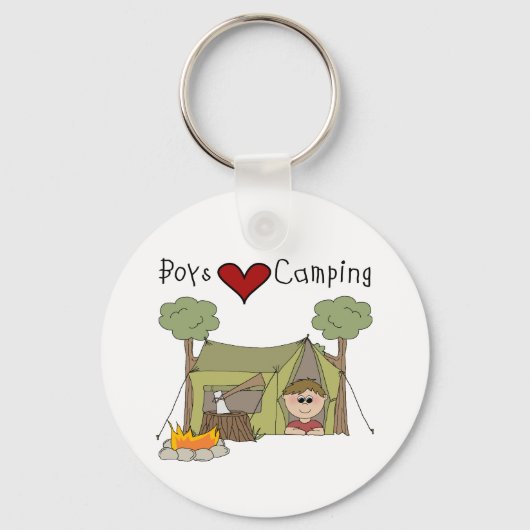 Boys Love Camping Sleutelhanger (Voorkant)