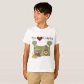 Boys Love Camping T-shirt (Voorkant volledig)