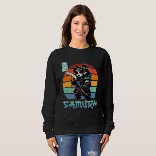 Boys Love Samurai Panda Japan Trui (Voorkant volledig)