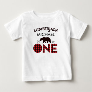 Boys Lumberjack Beer Arrows 1st Birthday T-shirt