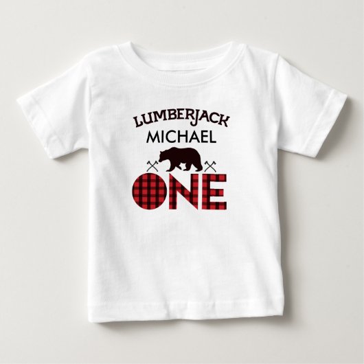Boys Lumberjack Beer Arrows 1st Birthday T-shirt (Voorkant)