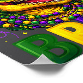 Boys Mardi Gras Six Seven Bruh Mardigator Alligato Poster (Hoek)