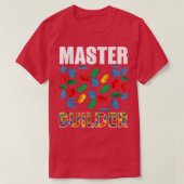 Boys Master Builder Funny Brick-bouwstenen naar T-shirt (Design voorkant)