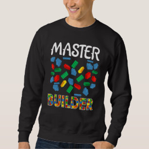 Boys Master Builder Funny Brick-bouwstenen naar Trui