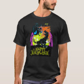 Boys Medieval Scary Dragons and Dinosaur Fight Hal T-shirt (Voorkant)